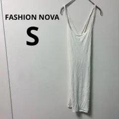FASHION NOVA レディース ホワイト キャミワンピース 【S】