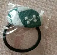 【新品】 ミナペルホネンdear 生地使用 ヘアゴム ブルー×ホワイト