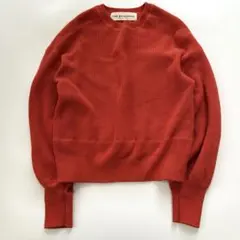 ザ　シンゾーン　ケープリンニット　ウール　クルーネック　レッド　長袖