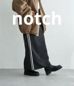 notch. サイドラインジャージスカート　ブラック　ノッチ　新品タグ付き