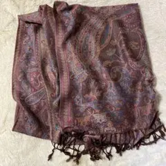 パシュミナ風ストール　大判ストール　総柄　ペイズリー　エスニック