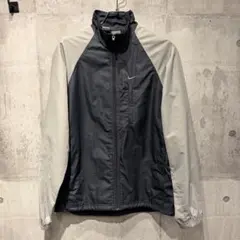 NIKE ナイロンジャケット 黒×グレー Lサイズ スウッシュロゴ