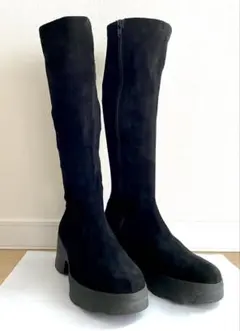 ＋diana 軽量厚底ボリュームソールストレッチロングブーツ