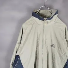 アディダス　ナイロンジャケット　トラックジャケット　ジャージ　古着　L