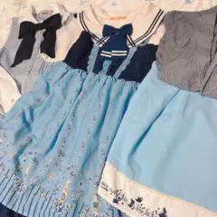 7点 ♡ アマベル　 セットアップ フィント　アクシーズ　ブルー マリン