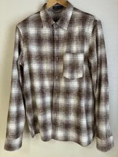 ZARA チェック柄シャツ Lサイズ ブラウン系