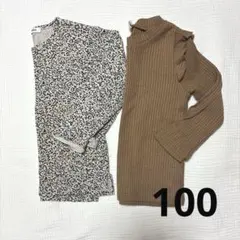 女の子　トップス　2着セット　100