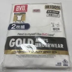 B.V.D. ゴールドメンズアンダーウェア、2枚入り 丸首半袖Tシャツ Mサイズのサムネイル