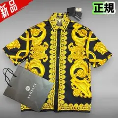 新品】XLサイズ VERSACE ヴェルサーチ バロック調ポロシャツ 特価