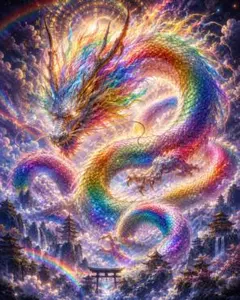 開運絵画 ❀虹龍鳳凰最強コンビ様八角全て❀ - メルカリ