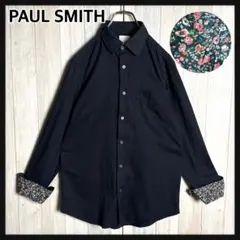 3667【現行タグ・美品】ポールスミス フラワー総柄カフス L/S シャツ