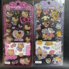 日焼けキティ　ドロップジュエリーシール　２枚セット