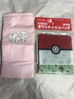 サントリー ポケモンエコバッグ　伊藤園　ペットボトルカバー　2点