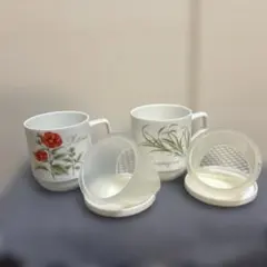 Hibiscus & Lemongrass 蓋付きマグカップ2個セット