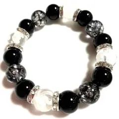 素彫 四神 クラック水晶 天然石 パワーストーン ブレスレット お守り 数珠