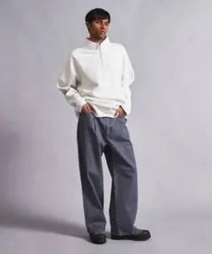 ＜monkey time＞ テリーフリース カットオフ ハーフジップ スウェットのサムネイル