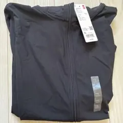 UNIQLO エアリズム UVカット フルジップパーカ XL ブラック　黒のサムネイル