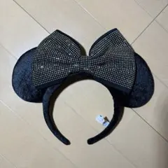 東京ディズニーリゾート ミニーマウスカチューシャ　ゴールドスパンコール