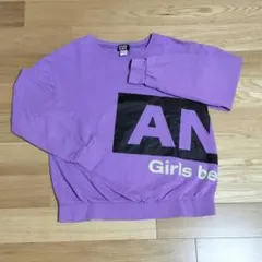 ANAP　GIRL　トレーナー　S　パープル　ラベンダー　紫　薄手　長袖