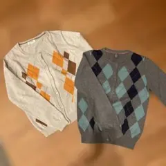 ZARA kidsアーガイル柄カーディガン2点セット