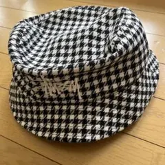 stussy チェック ニットバケットハット ビーニー クラッシャーハット