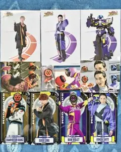 ブンオレンジ&ブンバイオレット　ブロマイド&シール&バナーカード　ブンブンジャー