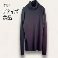 GU　ジーユー　レディース　L タートルネックセーター 長袖　黒