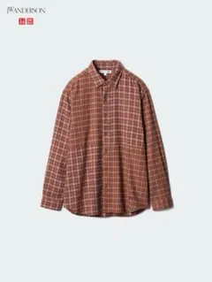 UNIQLO JW ANDERSON ブラウンチェックネルシャツ Mサイズ