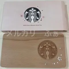 ウッドトレイ 韓国限定 スタバ スターバックス 桜のサムネイル