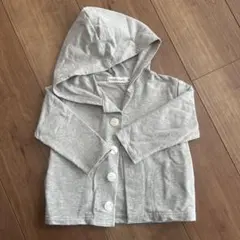 グレー フード付き トレーナー