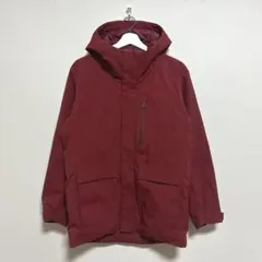 《UNIQLO》 ユニクロ (S) 美品 ハイブリッドダウンパーカ 赤 フード