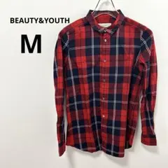 BEAUTY&YOUTH ユナイテッドアローズ　チェック柄 長袖シャツ　M