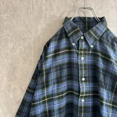 90s ラルフローレン ブレイク ボタンダウン フランネルチェックシャツ 古着
