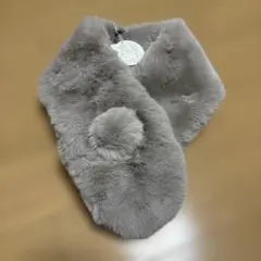 グレー ファー マフラー