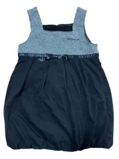 黒のチェック柄ワンピース　COMME CA ISM サイズ９０