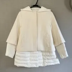 チェスティ Chesty ドッキング フード付ダウンコート ビジュー アイボリー