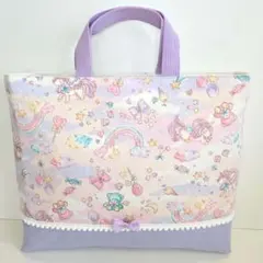レッスンバッグ 入園入学 ハンドメイド女の子 キルティング ユニコーン