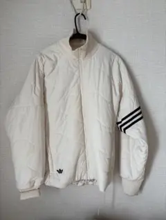 adidas ホワイト キルティングジャケット