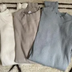 UNIQLO リブハイネック　3色セット