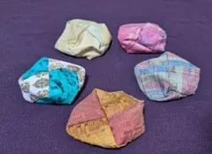 お手玉 　5個セット 布製　手作り　伝統工芸風　おじゃみのサムネイル