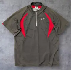 NIKE ナイキ ハーフジップ 半袖シャツ L フェード NikeFIT DRYのサムネイル