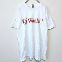 ★ギルダン 半袖 Ｔシャツ クルーネック カレッジ M 白 綿 通学 普段着