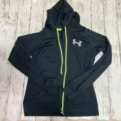 Under Armour フルジップパーカー ブラック/ライム　M