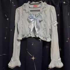 旧タグ Angelic Pretty カットソー素材 長袖ボレロ サックスのサムネイル