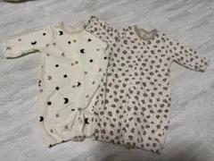 2wayドレスオール 月と星柄 ヒョウ柄 50-60cm 2点セット