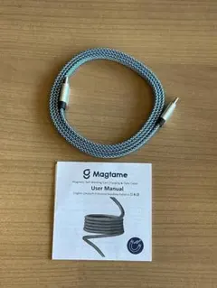 USB C フラット平形ケーブル 1M 磁力自動収納 60W 247K1181