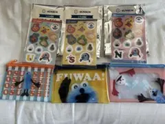 スンスン スシロー コラボ クリアポーチ＆シール　3種セット コンプリート