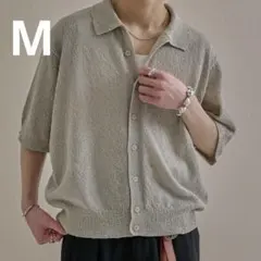 カールヤーンルーズ半袖サマーニットシャツ M