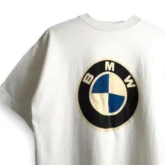 古着 VINTAGE 90s BMW ロゴ プリントTシャツ 白 M27のサムネイル