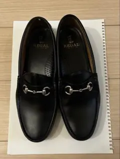 REGAL ブラック ビットローファー